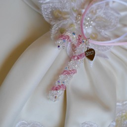 Crystal Candy Cane, Star, Wreath Ornament Handmade Christmas Tree Decoration - thumbnail 4