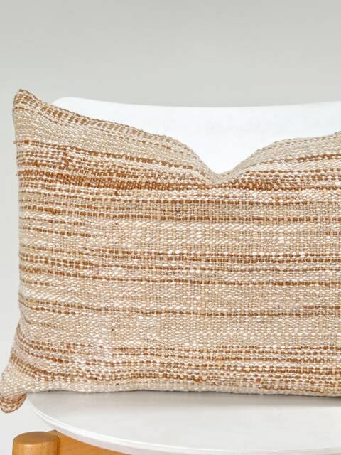 Brown Tribal Hemp Hand Woven Natural Dye Color Pillow Cover - image 1