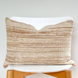Brown Tribal Hemp Hand Woven Natural Dye Color Pillow Cover - thumbnail 2