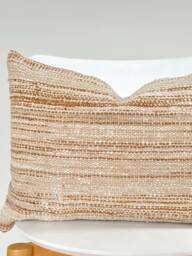 Brown Tribal Hemp Hand Woven Natural Dye Color Pillow Cover - thumbnail 1