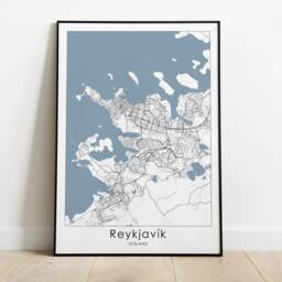 Reykjavik Iceland Map Print. Minimalist Travel Wall Art - thumbnail 2