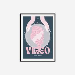 Virgo Zodiac Print - Astrology Prints, Colourful Wall Art, Retro Print, Star Sign, Eclectic Decor - thumbnail 3