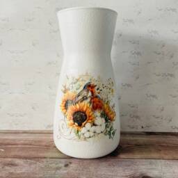 Sunflower Robin Vase, Gifts, Decorations, Home Decor, Vase - thumbnail 2