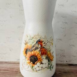 Sunflower Robin Vase, Gifts, Decorations, Home Decor, Vase - thumbnail 3