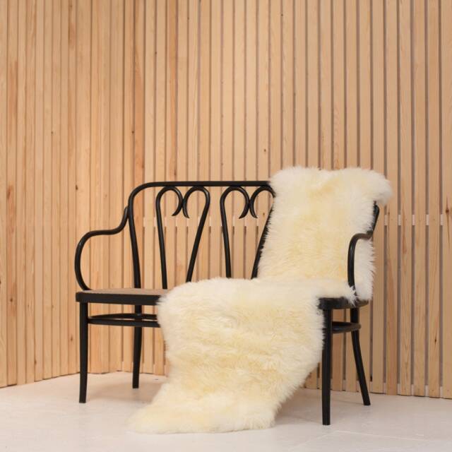 Cream Australian Sheepskin Rug, Double Pelt Throw - image 1