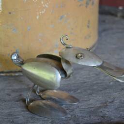 Spoon Duck Silverware Sculpture Silverplated Handmade - Art Beats - thumbnail 2