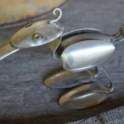 Spoon Duck Silverware Sculpture Silverplated Handmade - Art Beats - thumbnail 3