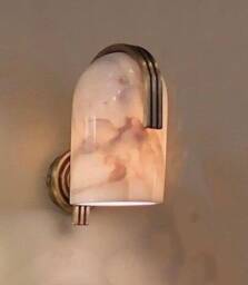 Bolos Marble Art Deco Wall Sconce - Handmade Light - thumbnail 2
