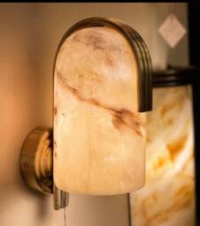 Bolos Marble Art Deco Wall Sconce - Handmade Light - thumbnail 1