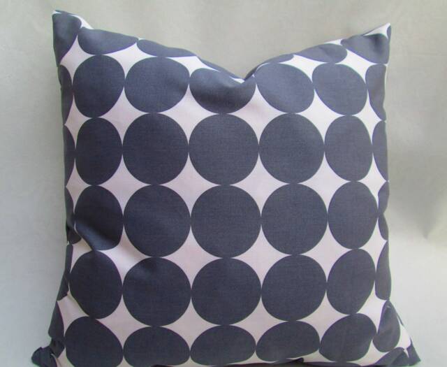 "Designer Decorative Throw Pillow Cover in Grey & White Or Brown Dwell Studio Dotscape Toss Case 16x16 18x18 20x20"" 22x22" - image 1