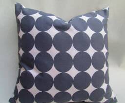 "Designer Decorative Throw Pillow Cover in Grey & White Or Brown Dwell Studio Dotscape Toss Case 16x16 18x18 20x20"" 22x22" - thumbnail 1