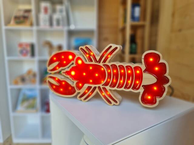 Lobster Night Light For Kids Bedroom - Ocean-Themed Nursery Decor Sea Creature Lamp - image 1