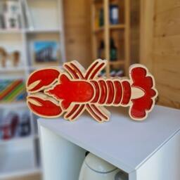 Lobster Night Light For Kids Bedroom - Ocean-Themed Nursery Decor Sea Creature Lamp - thumbnail 2