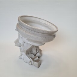 Ceramic Vase Sculpture, Modern Ceramic Home Decoration - thumbnail 3