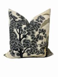 Thibaut Daintree Greenwood Collection Grey Cushion Cover Pillow Double Sided - thumbnail 1