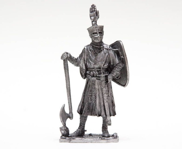 Tin 54mm German Knight. 1200 Year 132 Scale Soldier - image 1
