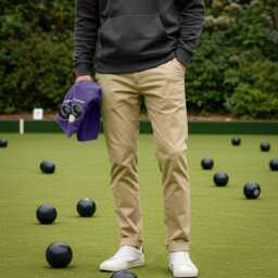 Personalised Lawn Bowls Towel - Custom Embroidered Name Or Text Gift For Bowlers Soft Cotton Sports - thumbnail 3