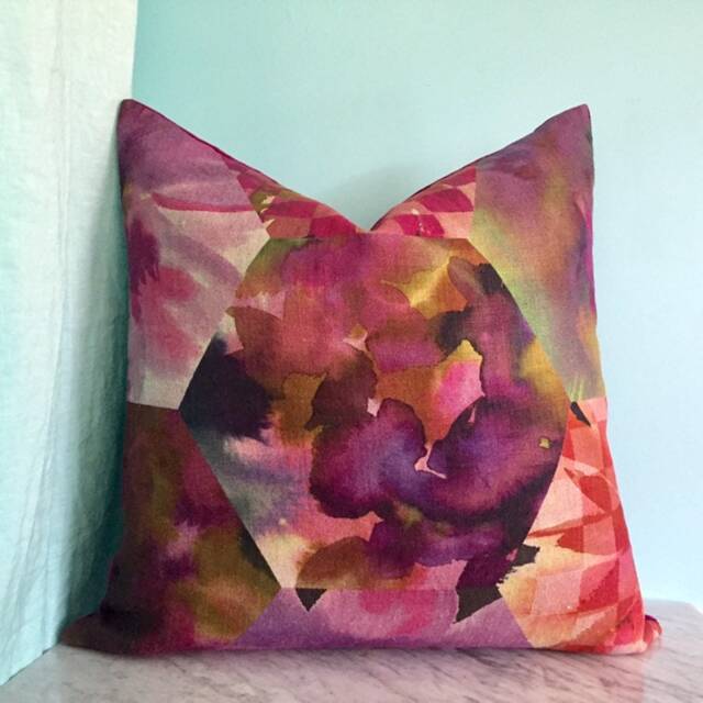 Kashmiri Magenta 20 Inch Cushion Pillow Cover in Designers Guild 2018 Collection - image 1