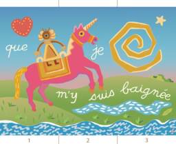 Claire Fontaine Collection Scenic 6. Delightful French Nursery Tale Wall Art, Bright Dreamy Playful Kids Mural, Inspiring Vivid Imagination
