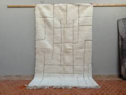 Handmade Berber Beni Ourain Rug Custom Moroccan Wool Rug - thumbnail 1