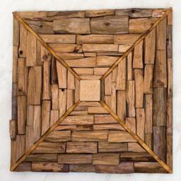 Wooden Handcrafted Wall Hanging Sculptural Art, Nature-Inspired Decor - thumbnail 2