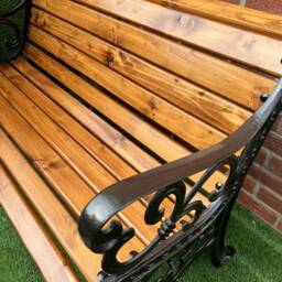 Cast Iron Garden Rustic Bench - thumbnail 2