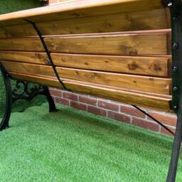 Cast Iron Garden Rustic Bench - thumbnail 4