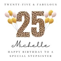 Personalised Stepsister 25Th Birthday Candle Gift Hamper Prints B - thumbnail 4