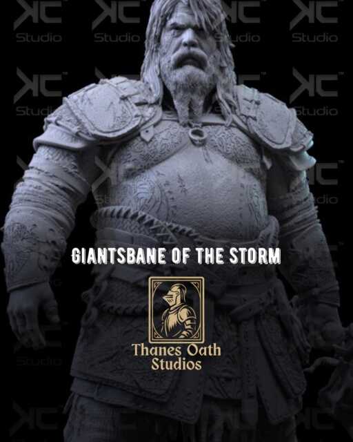 Giantsbane Of The Storm - Nordic Dark Mythology Fantasy God Thor Resin Figure 16K - image 1