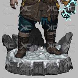 Giantsbane Of The Storm - Nordic Dark Mythology Fantasy God Thor Resin Figure 16K - thumbnail 4