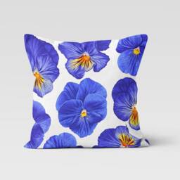 Yellow Rose Cushion Cover, Modern Floral Pillow Case, Lilac Flower Living Room Decor, Bedroom Throw Top, New Home Present - thumbnail 3