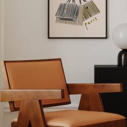 Shopping in Paris Print, Ink Bleed Style, Quirky Poster, Trendy Wall Art, Living Room Dressing Unframed - thumbnail 3
