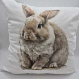 Personalised Watercolour Bunny Cushion - Nursery D??cor Home Custom Rabbit Pillow - thumbnail 4