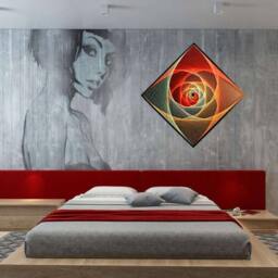 Wall Hangings Rose Of Space Stringart Sacred Geometry Interior Design Psychedelic Yoga Art Feng Shui Wall D??cor Mandala Zen 3D - thumbnail 3