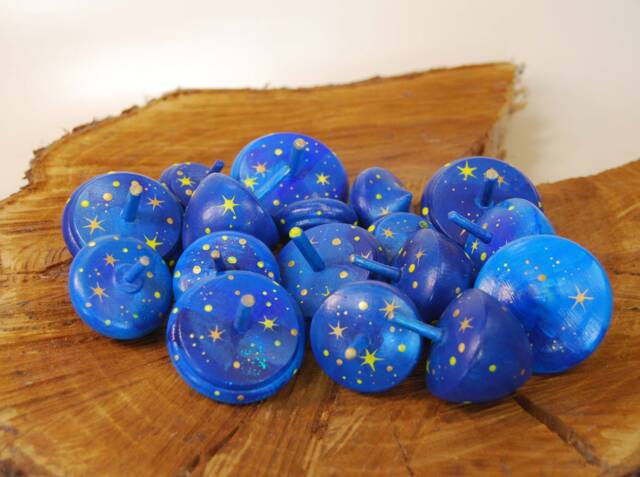 Wooden Gyro Painted With Stars - image 1