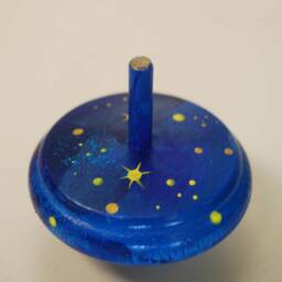 Wooden Gyro Painted With Stars - thumbnail 2