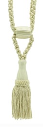 "D??copro Curtain & Drapery Tassel Tieback, Adjustable Cord Length, Length 5 1/2"", Spread 24"