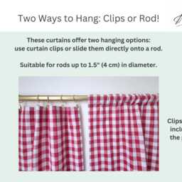 Cabinet Skirt For Shelves & Sinks, Rod Pocket Curtains, Natural French Style Valance, Tartan Plaid Check Drapes, Light-Filtering Drapery - thumbnail 3