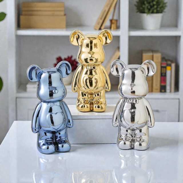 Resin Bear Statue For Living Room Decor, Decorative Ornament, Cute Figurine Home Sculpture - image 1