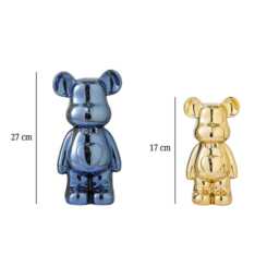 Resin Bear Statue For Living Room Decor, Decorative Ornament, Cute Figurine Home Sculpture - thumbnail 4