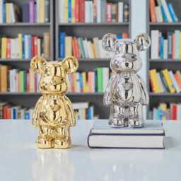 Resin Bear Statue For Living Room Decor, Decorative Ornament, Cute Figurine Home Sculpture - thumbnail 3