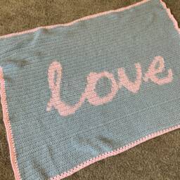 "Handmade Crochet Baby Blanket " - thumbnail 4