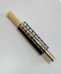 Mezuzah, Mezuzah Case, Geometric Decor, Gift From Israel, Judaica, Home Decor Judaica Wall Art, Wedding Gift, Jewish Gifts, Gold - thumbnail 1