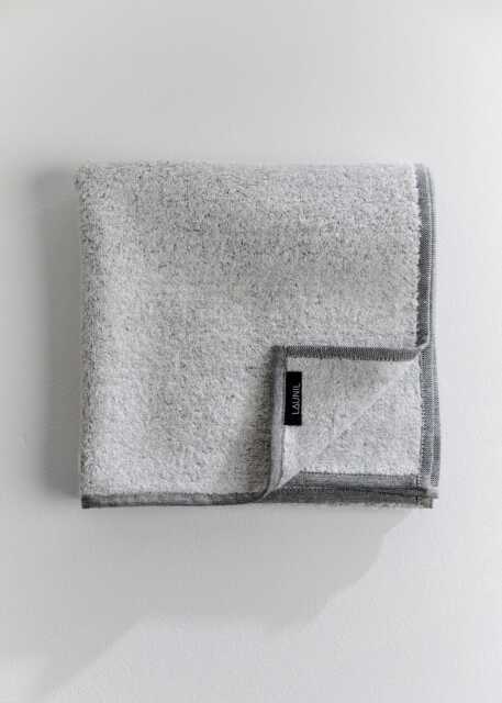 Gray Linen Terry Bath Towel - Soft, Absorbent, Quick-Drying Eco Spa With Hanging Loop - image 1