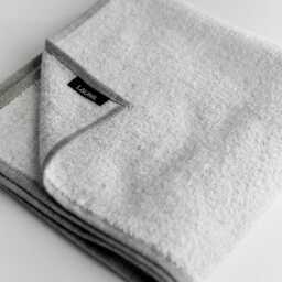 Gray Linen Terry Bath Towel - Soft, Absorbent, Quick-Drying Eco Spa With Hanging Loop - thumbnail 2