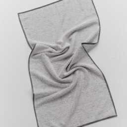 Gray Linen Terry Bath Towel - Soft, Absorbent, Quick-Drying Eco Spa With Hanging Loop - thumbnail 3