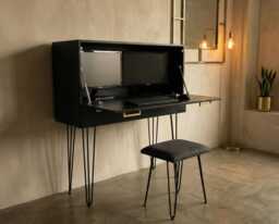 Mid Century Inspired Secretary Desk - Bespoke Build Bureau, Made To Order