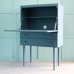 Mid Century Inspired Secretary Desk - Bespoke Build Bureau, Made To Order - thumbnail 3
