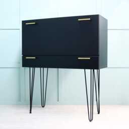 Mid Century Inspired Secretary Desk - Bespoke Build Bureau, Made To Order - thumbnail 2