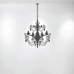 "Chandelier Wall Decal Art Nursery Decor With Extra Chain 28"" Wide X 35" - thumbnail 2